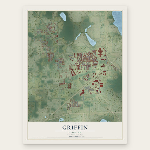 Griffin, Florida map print, the full design
