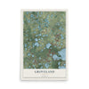 Groveland, Florida map print, 12" x 18" Archival Matte Print mockup