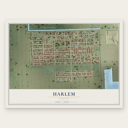 Harlem, Florida map print, the full design