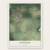 Hastings, Florida map print, the full design
