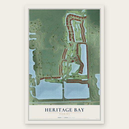 Heritage Bay, Florida map print, the full design