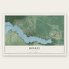 Holley, Florida map print, the full design