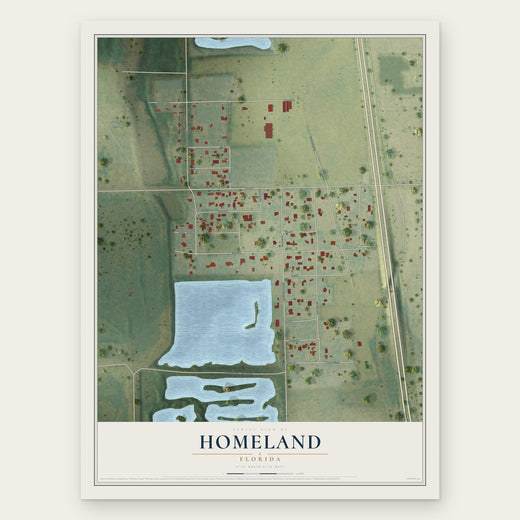 Homeland, Florida map print, the full design