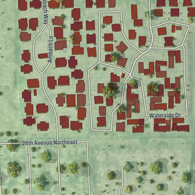 Close-up 2 of the Hypoluxo, Florida map artwork