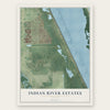 Indian River Estates, Florida map print, the full design