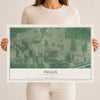 Inglis, Florida map print, 12" x 18" Archival Matte Print mockup