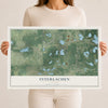 Interlachen, Florida map print, 12" x 18" Archival Matte Print mockup