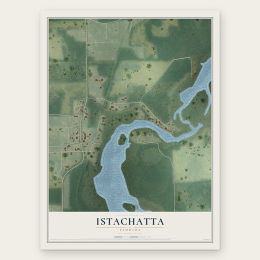 Istachatta, Florida map print, the full design