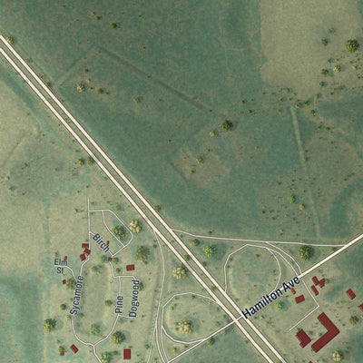 Close-up 2 of the Jennings, Florida map artwork