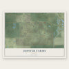 Jupiter Farms, Florida map print, the full design