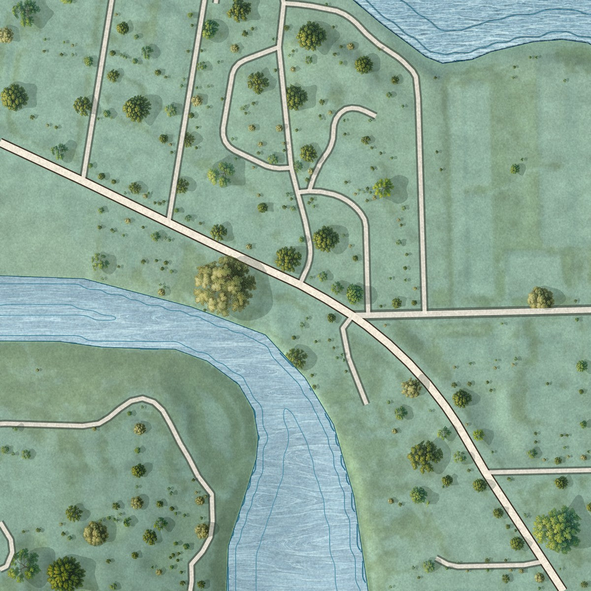 Close-up 2 of the Jupiter Inlet Colony, Florida map artwork