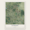 Kathleen, Florida map print, the full design