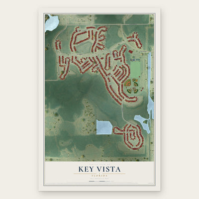 Key Vista, Florida map print, the full design