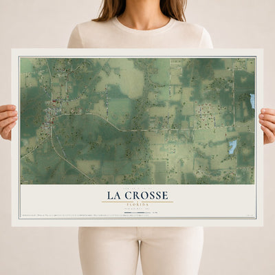 La Crosse, Florida map print, 18" x 24" Archival Matte Print mockup