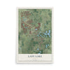 Lady Lake, Florida map print, 12" x 18" Archival Matte Print mockup