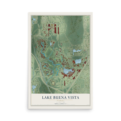 Lake Buena Vista, Florida map print, 12" x 18" Archival Matte Print mockup