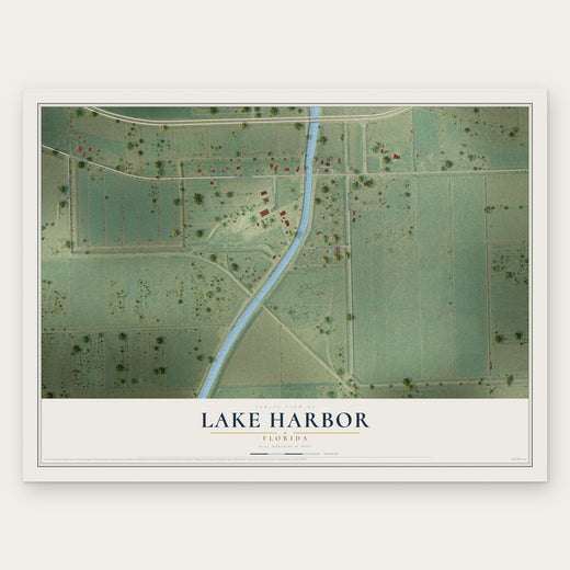 Lake Harbor, Florida map print, the full design