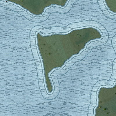 Close-up of the map of Lake Kerr, Florida print showing street and building detail