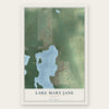 Lake Mary Jane, Florida map print, the full design
