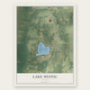 Lake Mystic, Florida map print, the full design