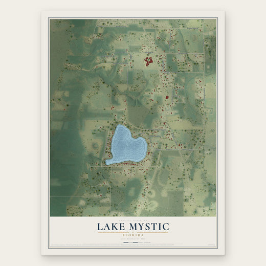 Lake Mystic, Florida map print, the full design