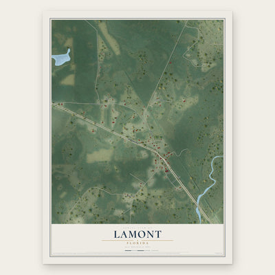 Lamont, Florida map print, the full design