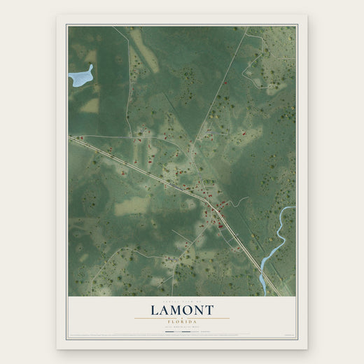 Lamont, Florida map print, the full design