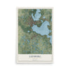 Leesburg, Florida map print, 12" x 18" Archival Matte Print mockup
