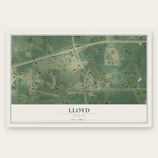 Lloyd, Florida map print, the full design