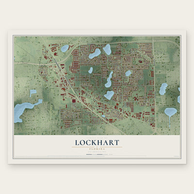 Lockhart, Florida map print, the full design