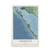 Longboat Key, Florida map print, 12" x 18" Archival Matte Print mockup