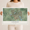 Longwood, Florida map print, 12" x 18" Archival Matte Print mockup