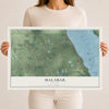 Malabar, Florida map print, 12" x 18" Archival Matte Print mockup