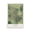 Malone, Florida map print, 12" x 18" Archival Matte Print mockup