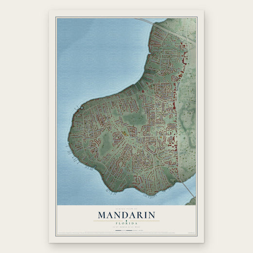 Mandarin, Florida map print, the full design