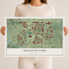 Mangonia Park, Florida map print, 12" x 18" Archival Matte Print mockup