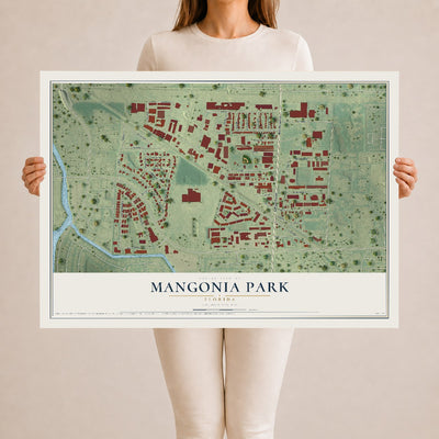 Mangonia Park, Florida map print, 24" x 36" Archival Matte Print mockup