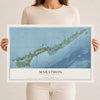 Marathon, Florida map print, 12" x 18" Archival Matte Print mockup