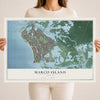 Map of Marco Island, Florida, 18 x 24 inch unframed archival matte print