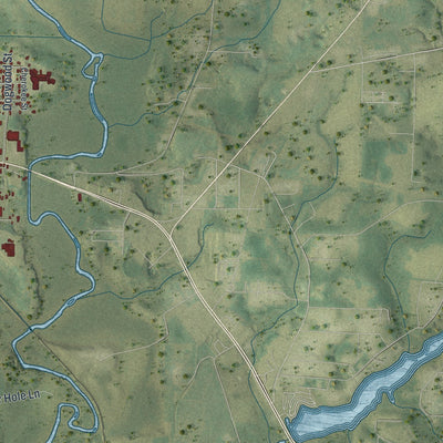 Close-up 2 of the Marianna, Florida map artwork