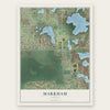 Markham, Florida map print, the full design