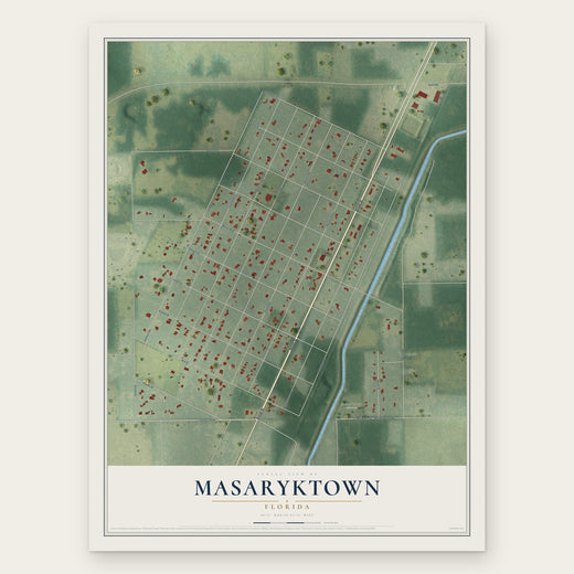 Masaryktown, Florida map print, the full design