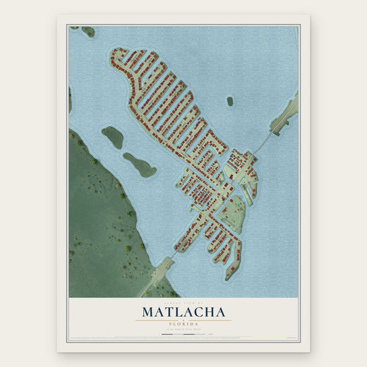 Matlacha, Florida map print, the full design