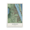 Melbourne, Florida map print, 12" x 18" Archival Matte Print mockup