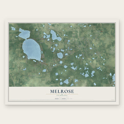 Melrose, Florida map print, the full design