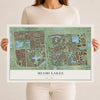 Miami Lakes, Florida map print, 12" x 18" Archival Matte Print mockup