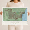 Miami Shores, Florida map print, 12" x 18" Archival Matte Print mockup