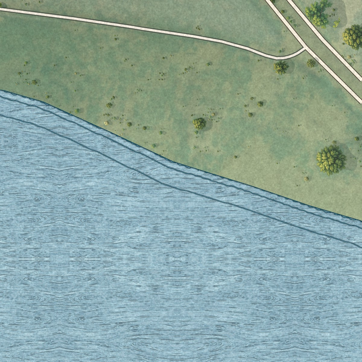 Close-up 2 of the Micanopy, Florida map artwork