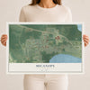 Micanopy, Florida map print, 12" x 18" Archival Matte Print mockup