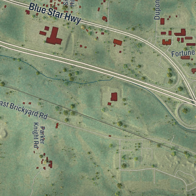 Close-up 1 of the Midway, Florida map artwork